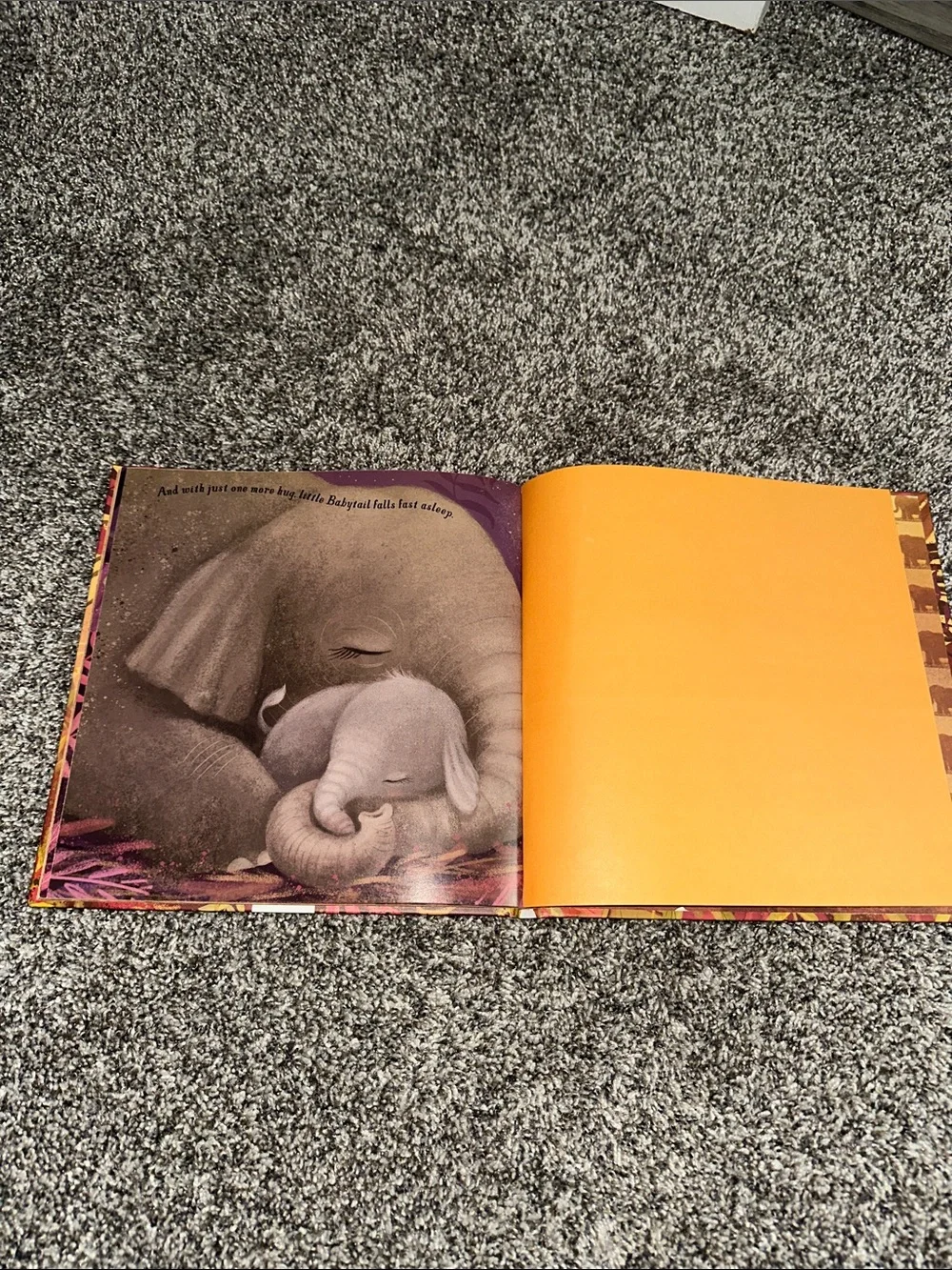 Just One More Hug Elephant Storybook - Brown & Orange